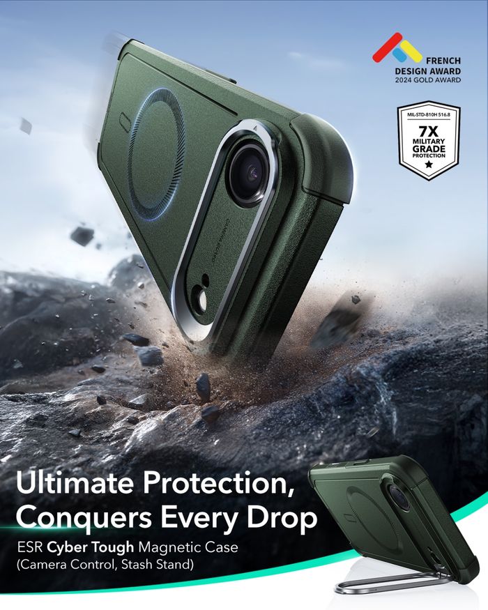 ESR – iPhone 17 Air кейс (Камерын удирдлага, 7x Military-Grade хамгаалалттай)