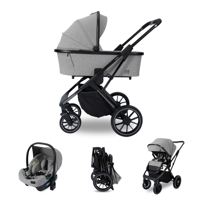 Burbay - E77, Хүүхдийн 3-н хос тэрэг, Light Grey