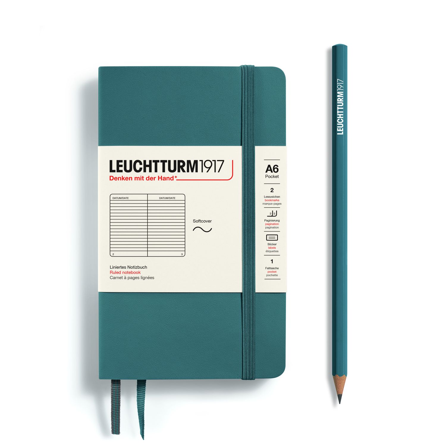 Stone Blue, Softcover, Pocket (A6), 123 p., ruled
