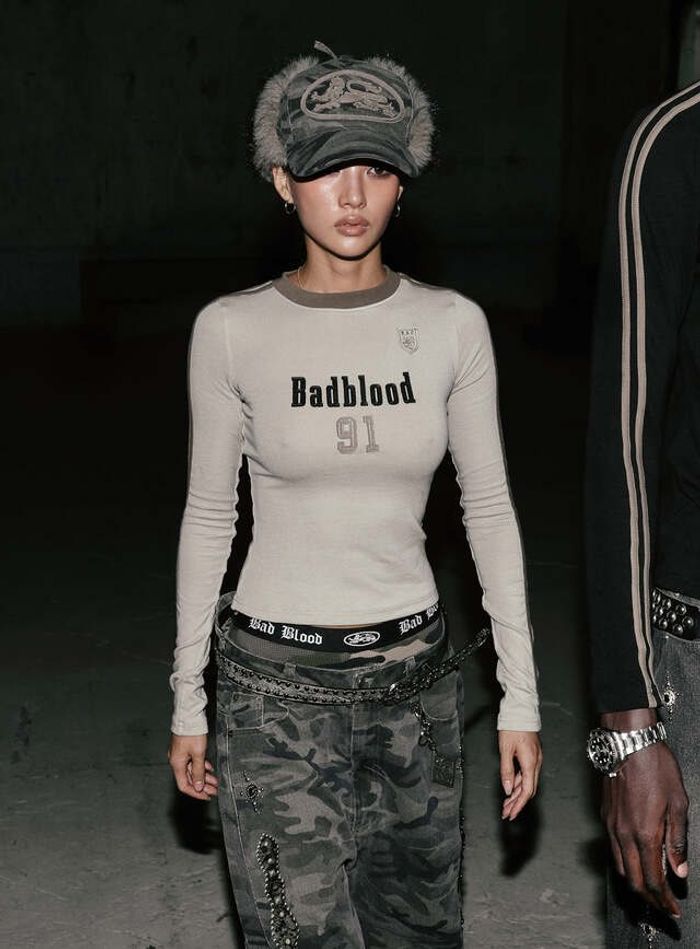 Vintage Club Jersey Ringer Long Sleeve - Tan