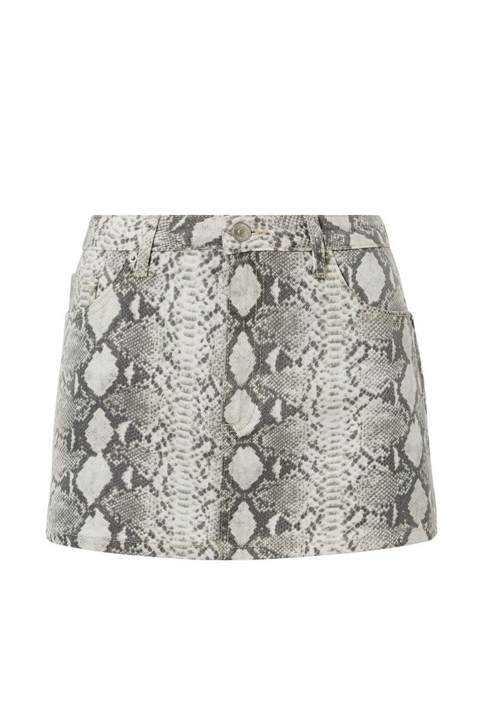 Snake print mini skirt