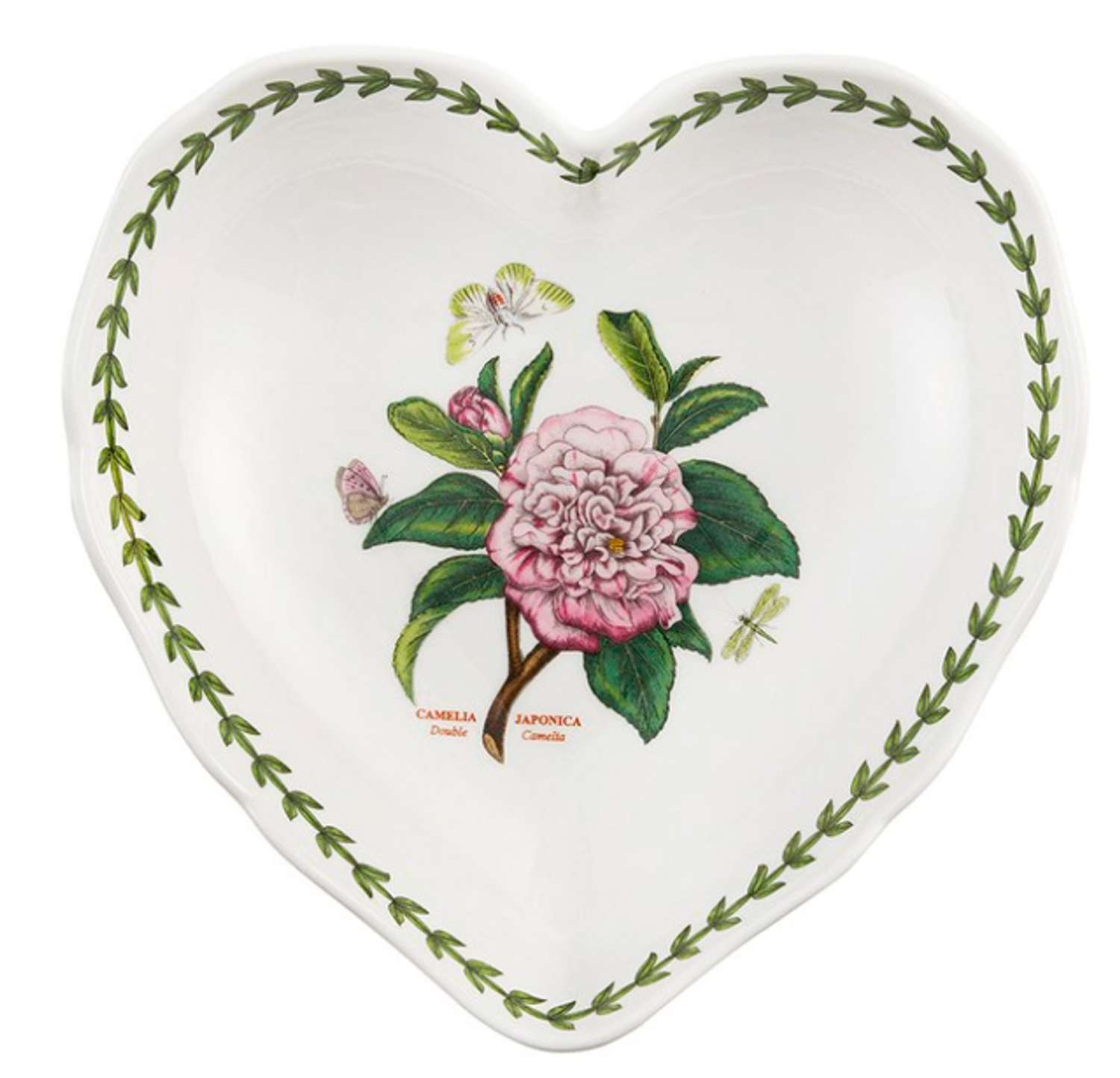 Botanic Garden Scallop Heart Dish Camelia 21.8/5.5cm (Single)