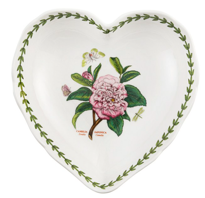 Botanic Garden Scallop Heart Dish Camelia 21.8/5.5cm (Single)