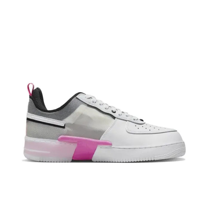 Nike Air Force 1 Low React White Black Pink Spell