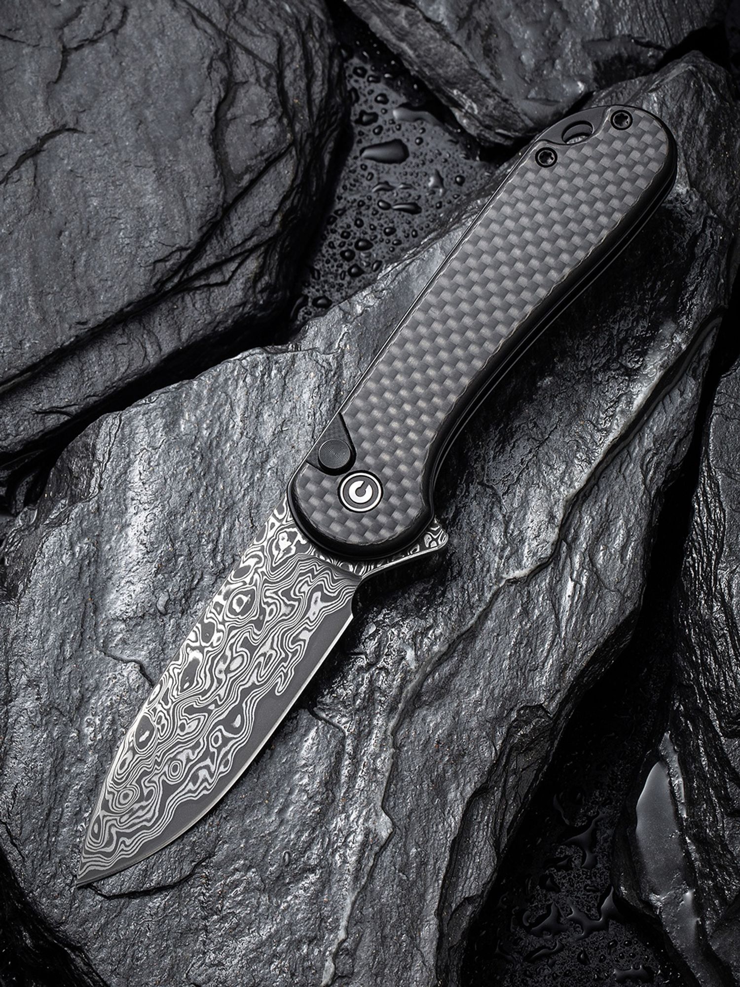 Civivi Elementum II Button Lock G10 Damascus