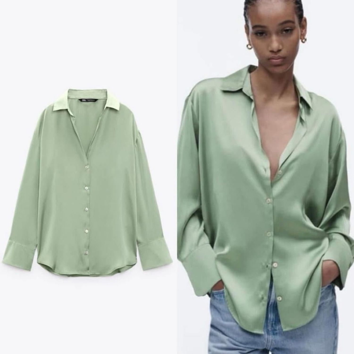 Zara silk сорочик
