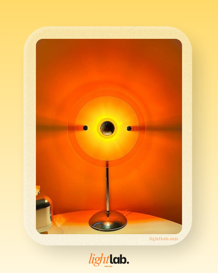 Retro orange lamp