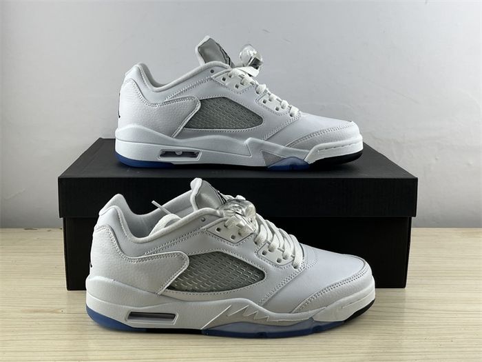 Air Jordan 5 Low GS “White Silver”
