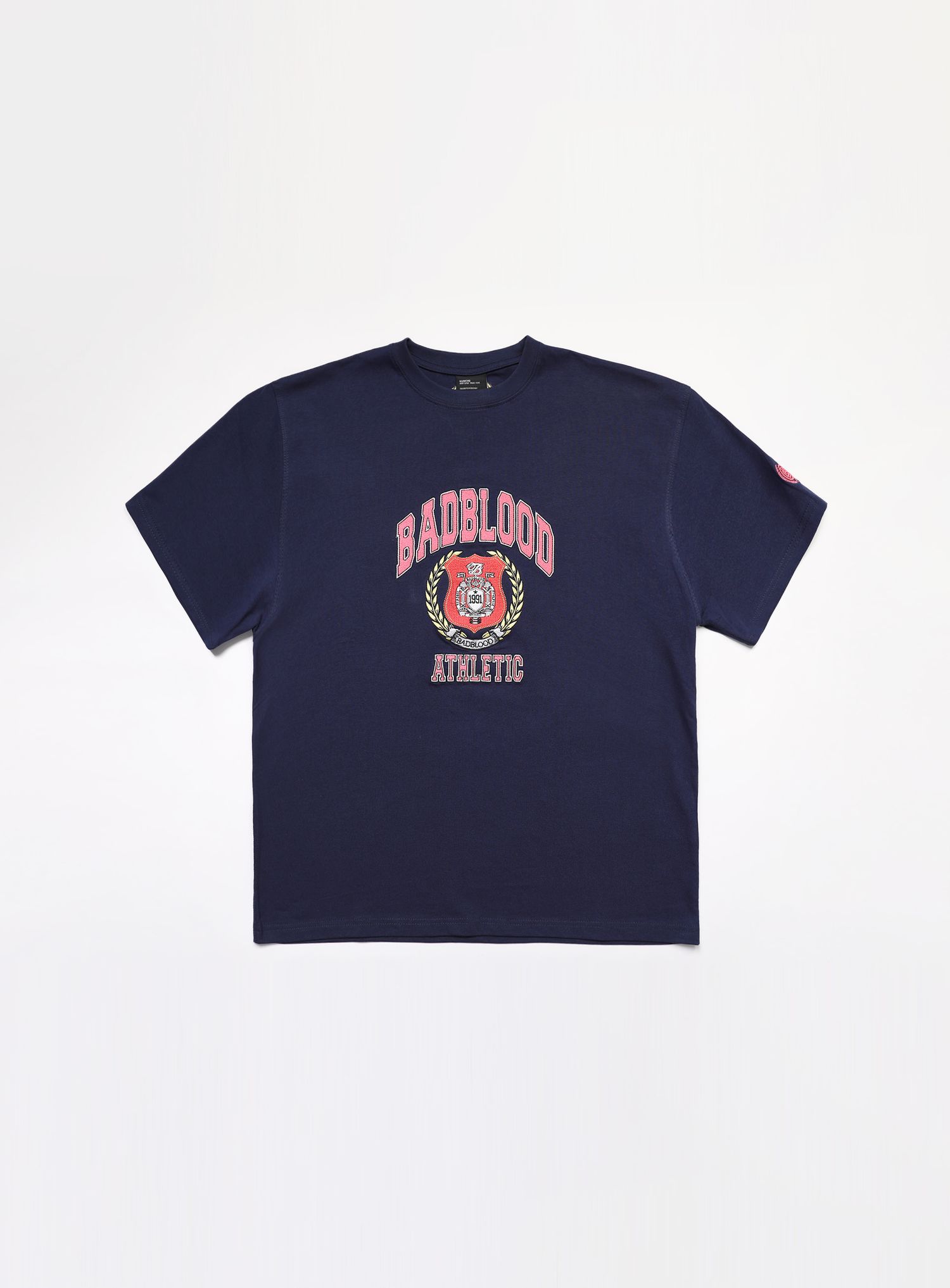 Heritage Emblem Organic Cotton 1/2 Tee - Navy