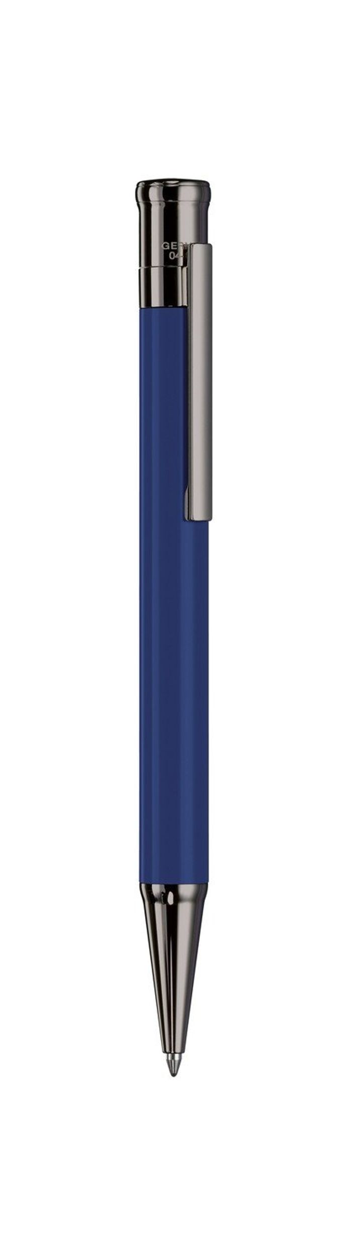 Otto-Hutt Design 04 Ballpoint pen - barrel cornflower blue shiny lacquered, cap and fittings ruthenium plated