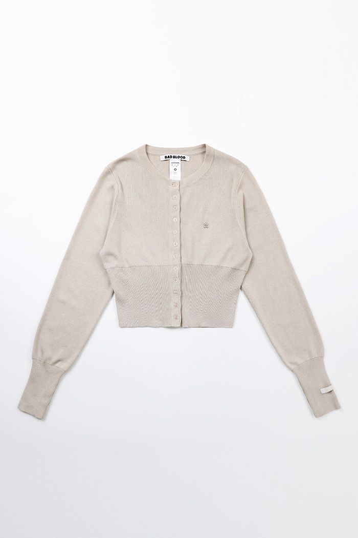 The Pure Round Cardigan – Beige
