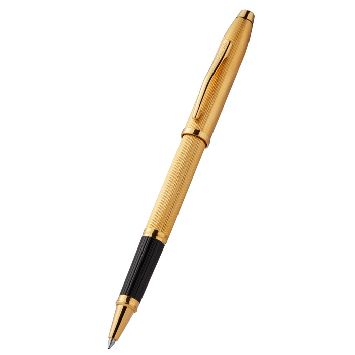 Century® II Polished 23KT Gold-plated Engraved Diamond Pattern Selectip Rollerball Pen