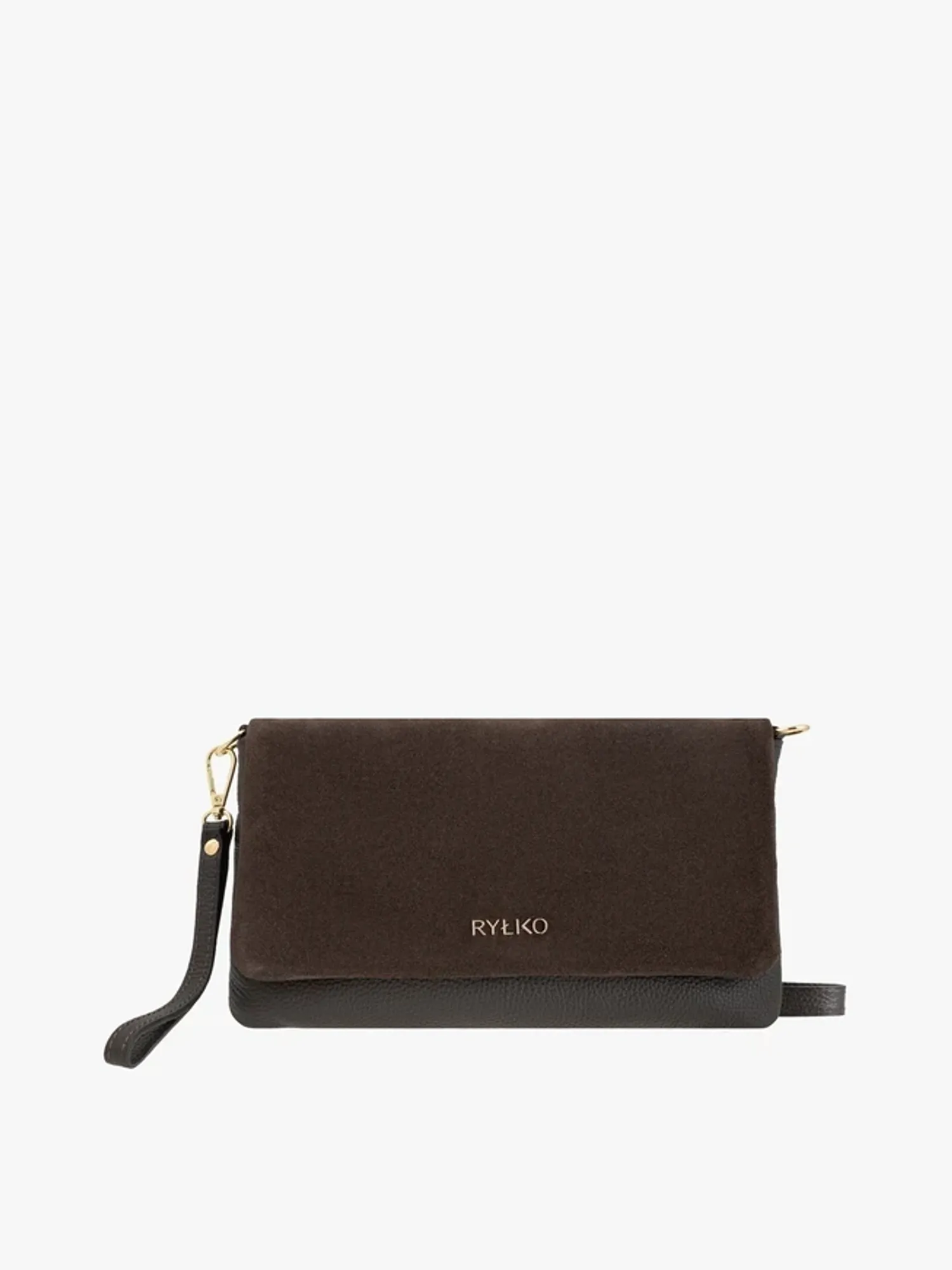 A small dark brown handbag