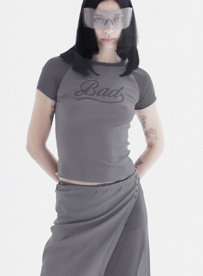★BADBLOOD★ Second Skin Contrast T-Shirt Charcoal Second Skin Contrast T-Shirt - Charcoal