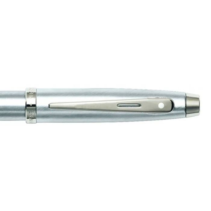 Sheaffer® 100 Brushed Chrome Fountain Pen With Chrome Trims Medium nib