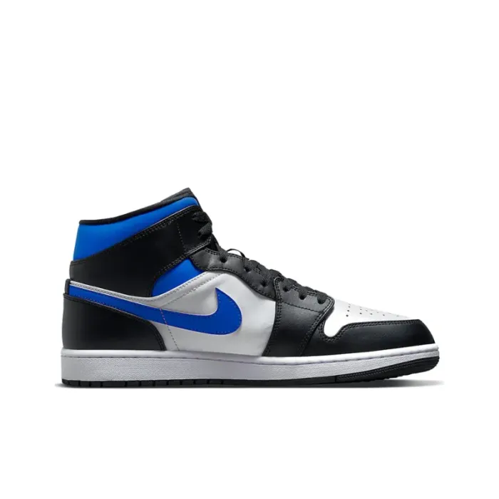 Jordan 1 Mid 'White Black Racer Blue'