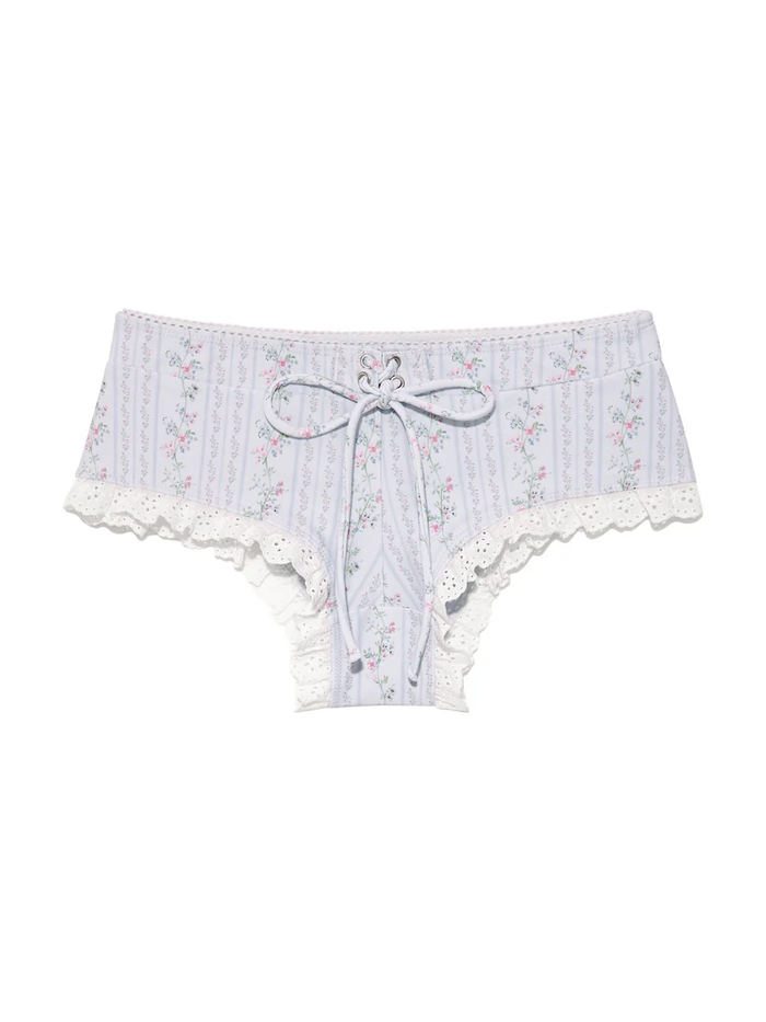 FRILL BOOTY SHORTS - SKY BLOOM