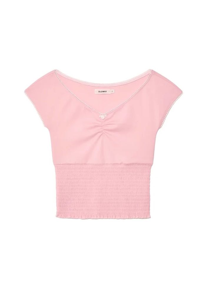 PEEKABOO SMOKE TEE - PINK