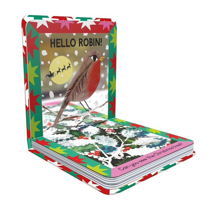 Hello Santa!: A Christmas search-and-find mirror book