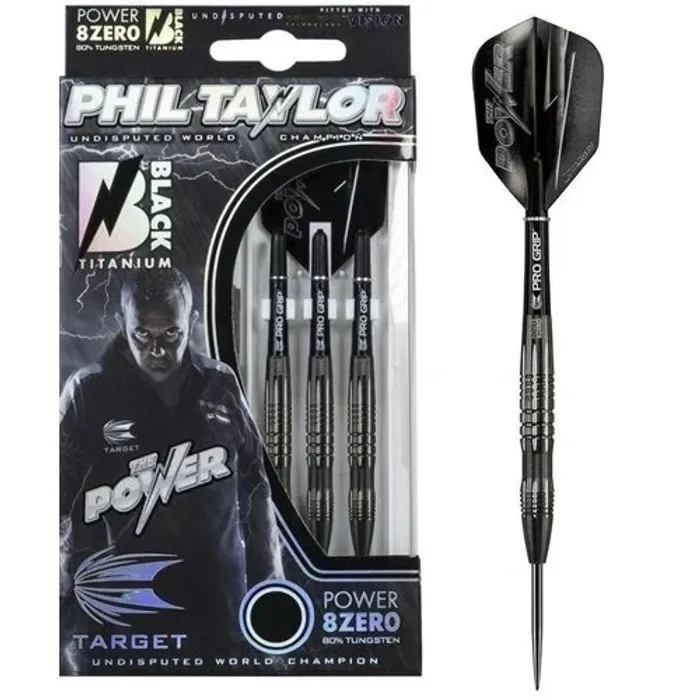 Target Phil Taylor Power 8ZERO Black Titanium 80% S2