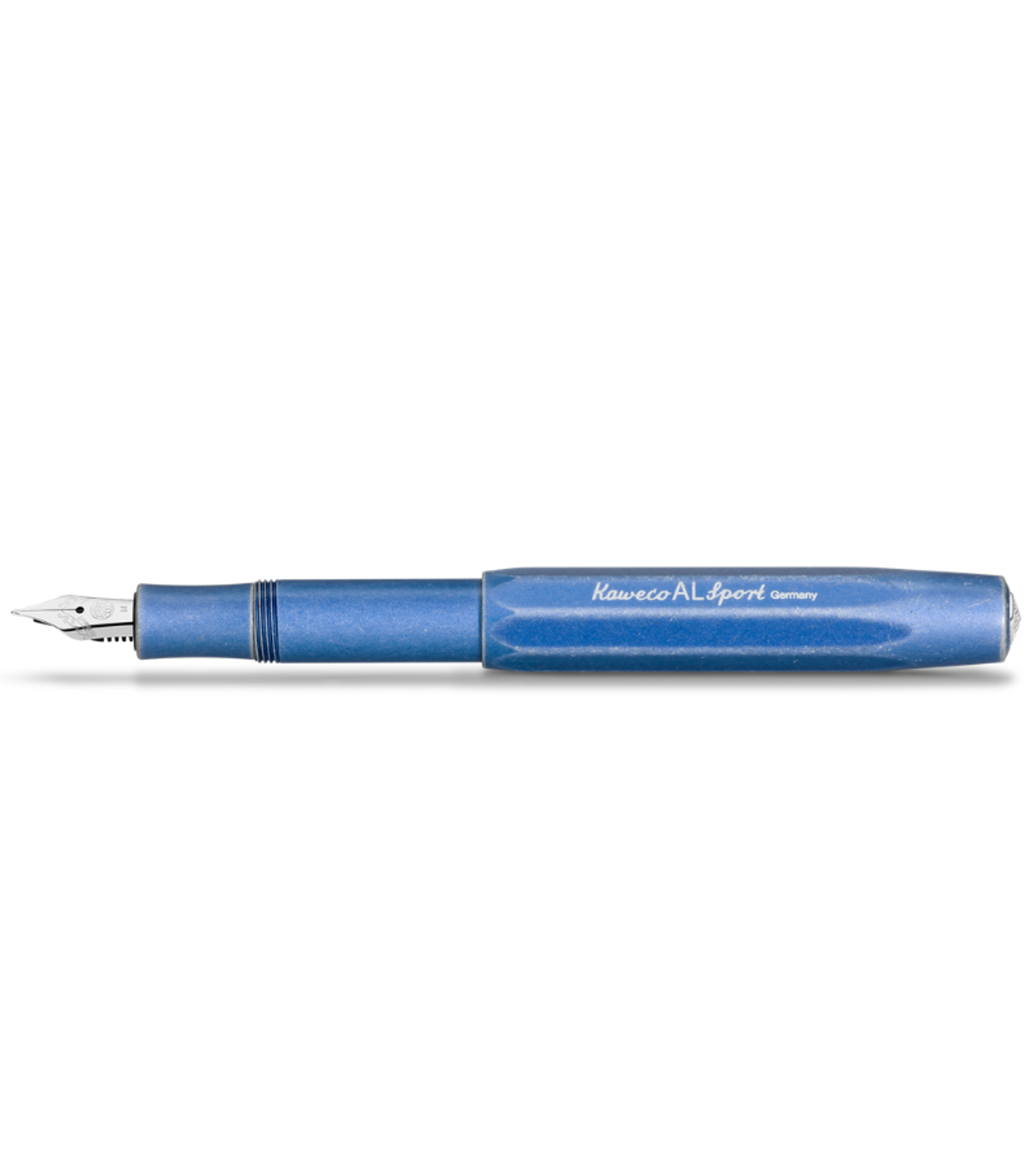 Kaweco AL SPORT Stonewashed Fountain Pen Blue Broad Nib 