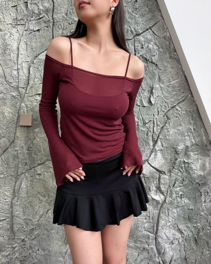 Layer off shoulder top