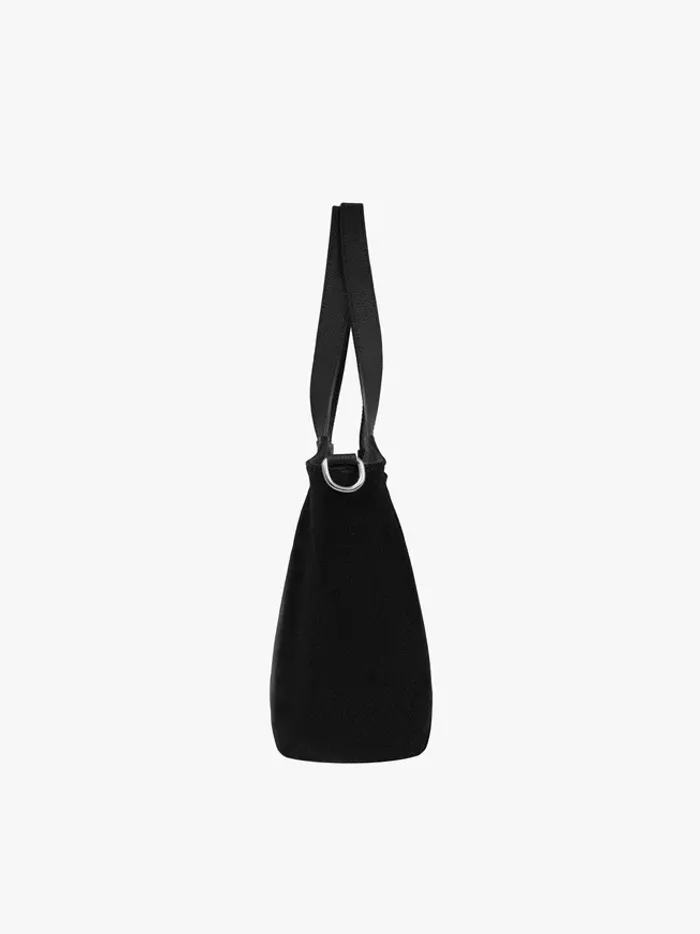 Black soft handbag