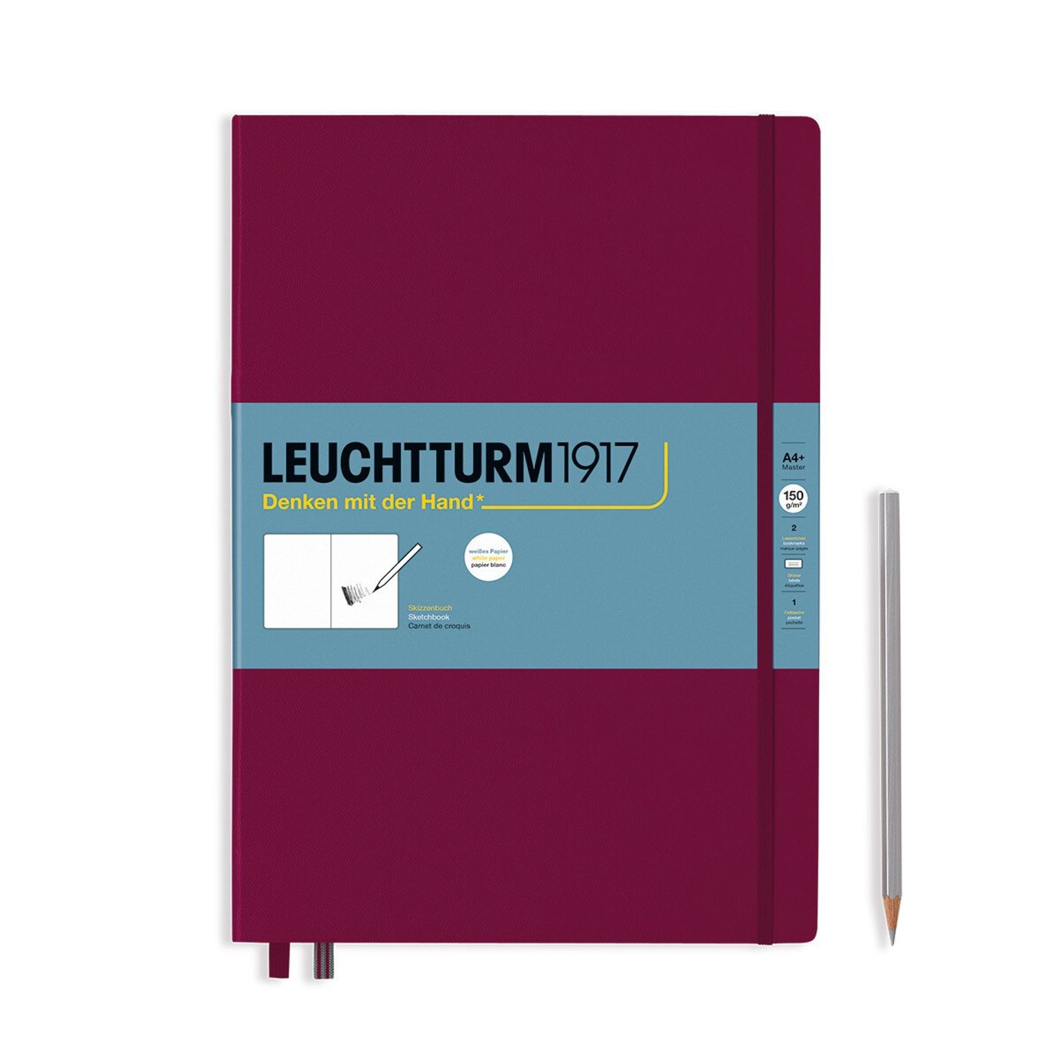 Port Red, Sketchbook Master (A4+), 112 pages, 150g/m² paper, plain