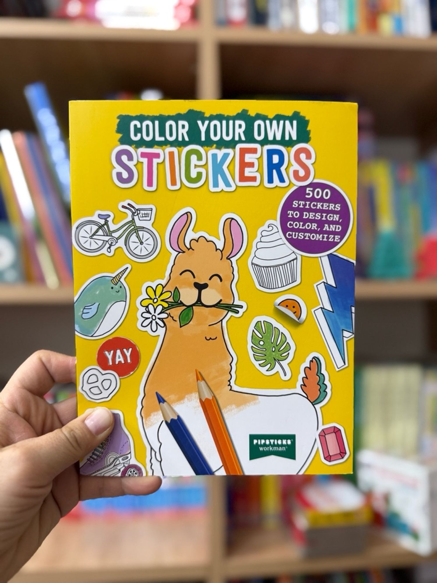 Color your own sticker. Yay!