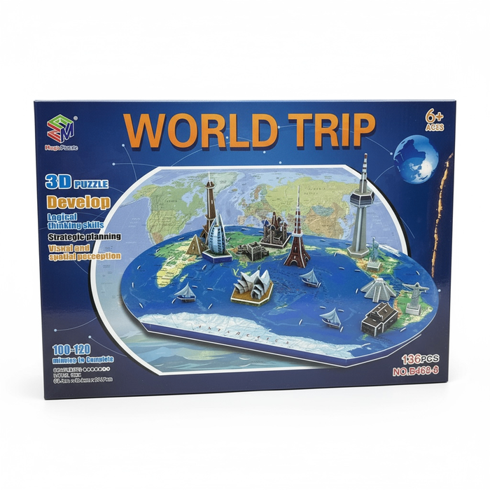 3D puzzle World trip