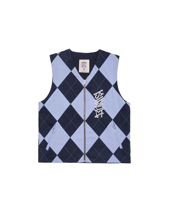 Argyle Vest Blue/Navy
