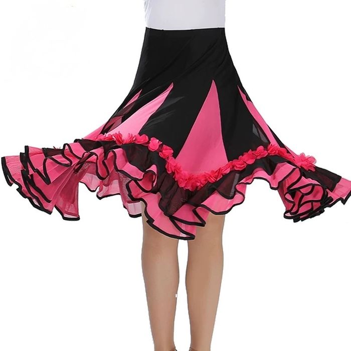 Бүжгийн юбка /цэцэгтэй дундаж урттай/