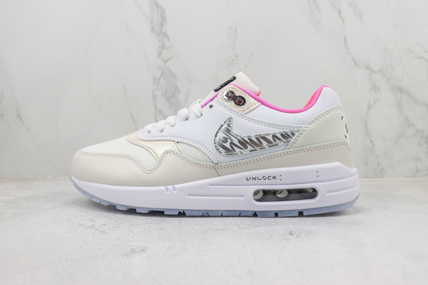 Nike Air Max 1 Unlock Your Space White Pink 