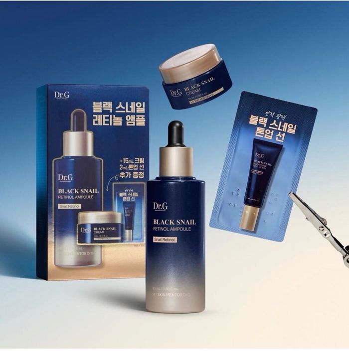 Dr.G BLACK SNAIL RETINOL AMPOULE 50ML & SNAIL CREAM 15ML SET 