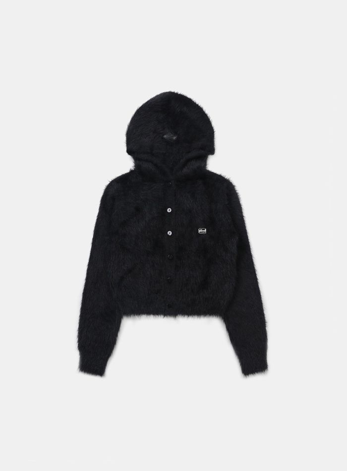 BS Mohair Hooded Cardigan