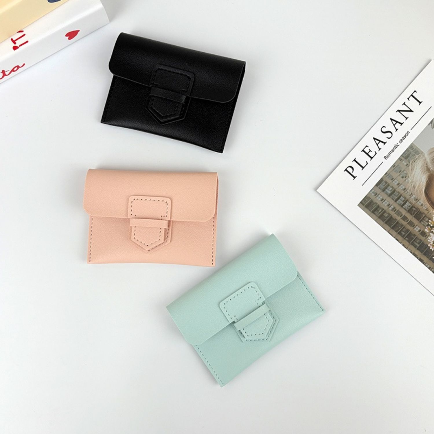 Trendy Macaron Envelope Card Holder
