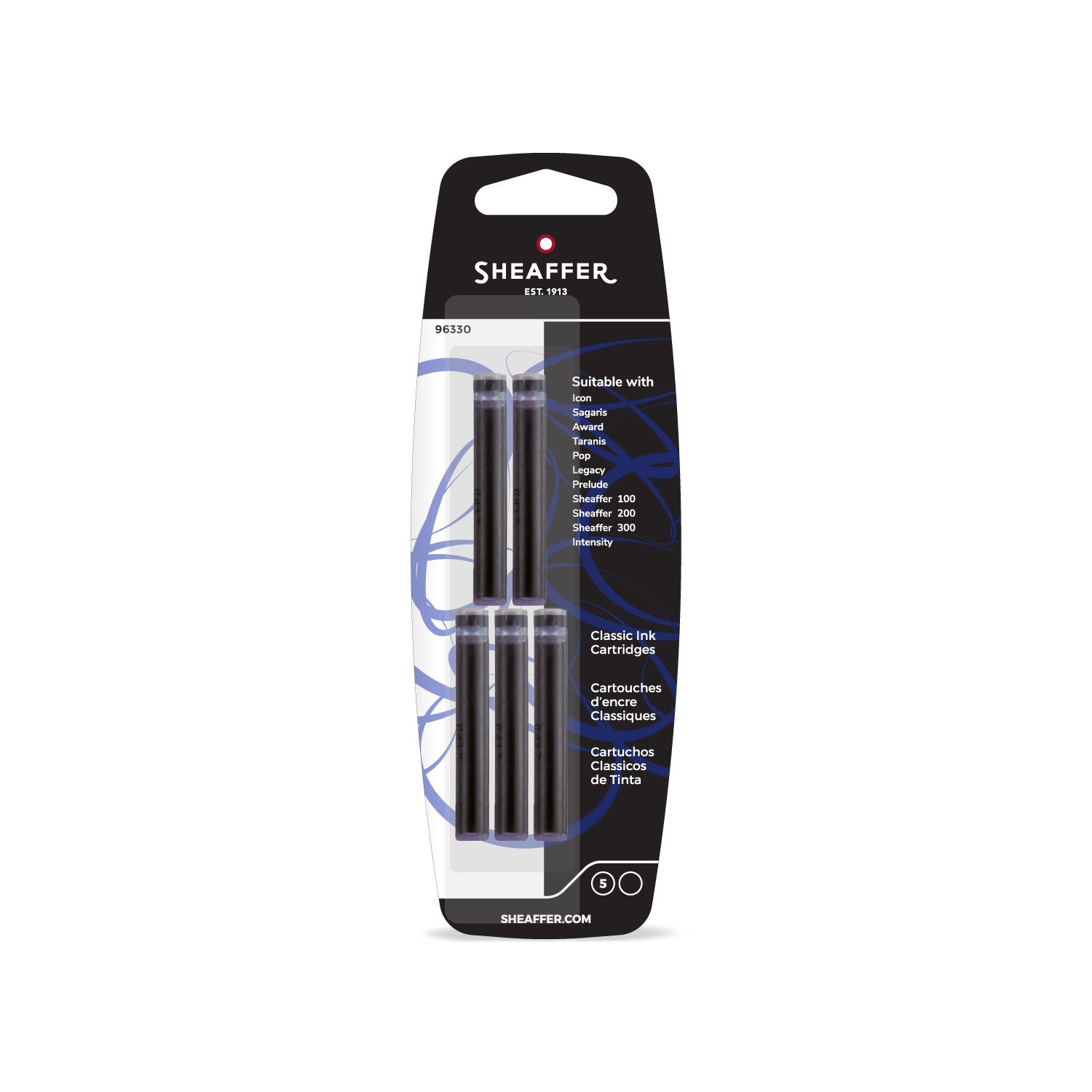 Sheaffer Classic Ink Cartridge (Pack of 5) Black 