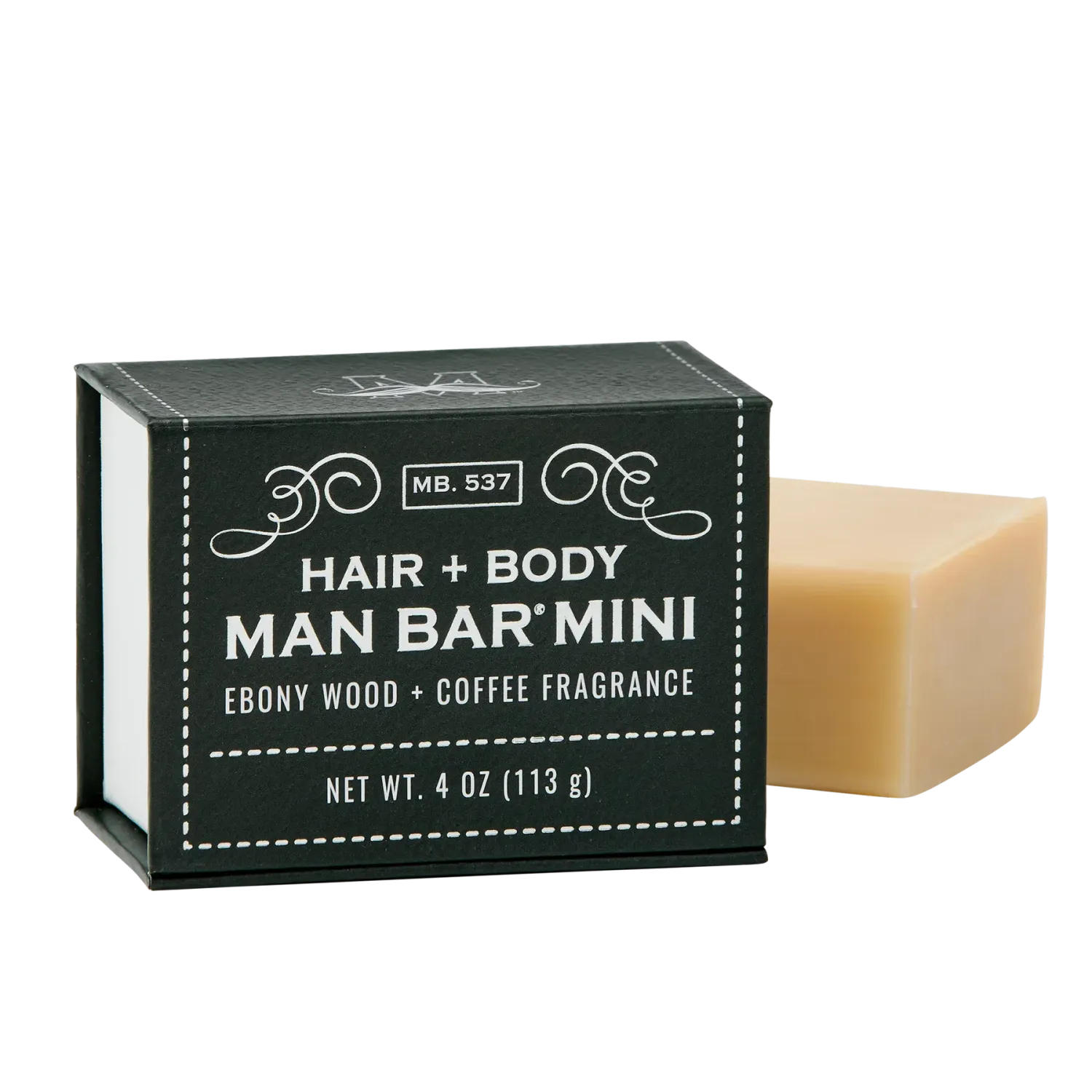 Man bar mini Hair & Body - Ebony wood + Coffee 