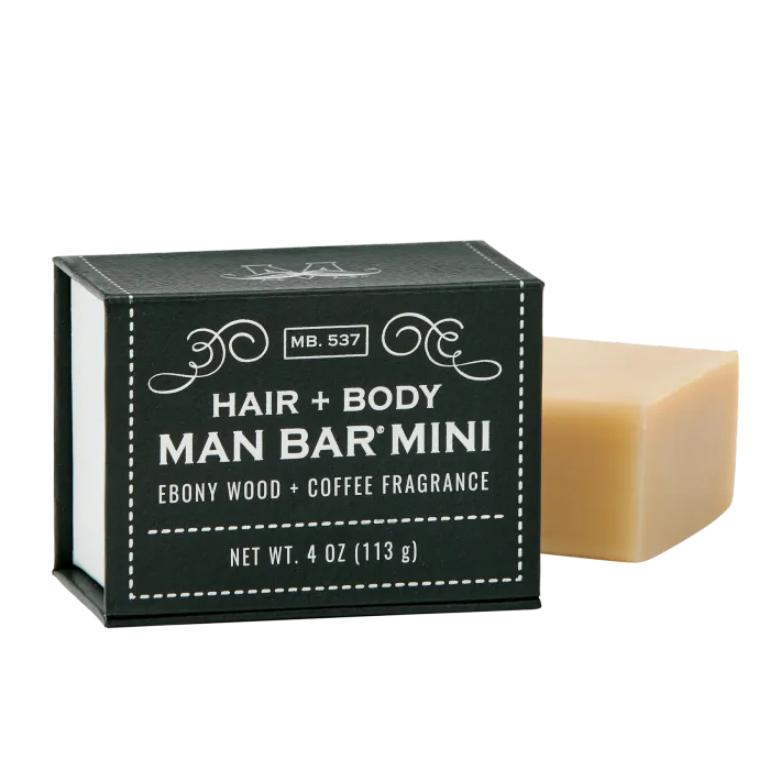 Man bar mini Hair & Body - Ebony wood + Coffee 