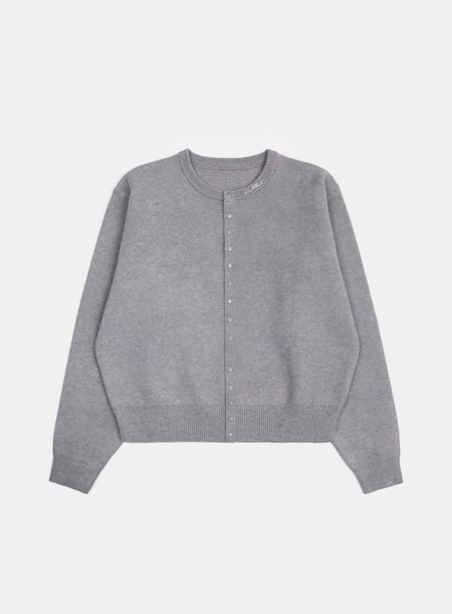  Heavyweight Button Up Cardigan - Cream -Copy