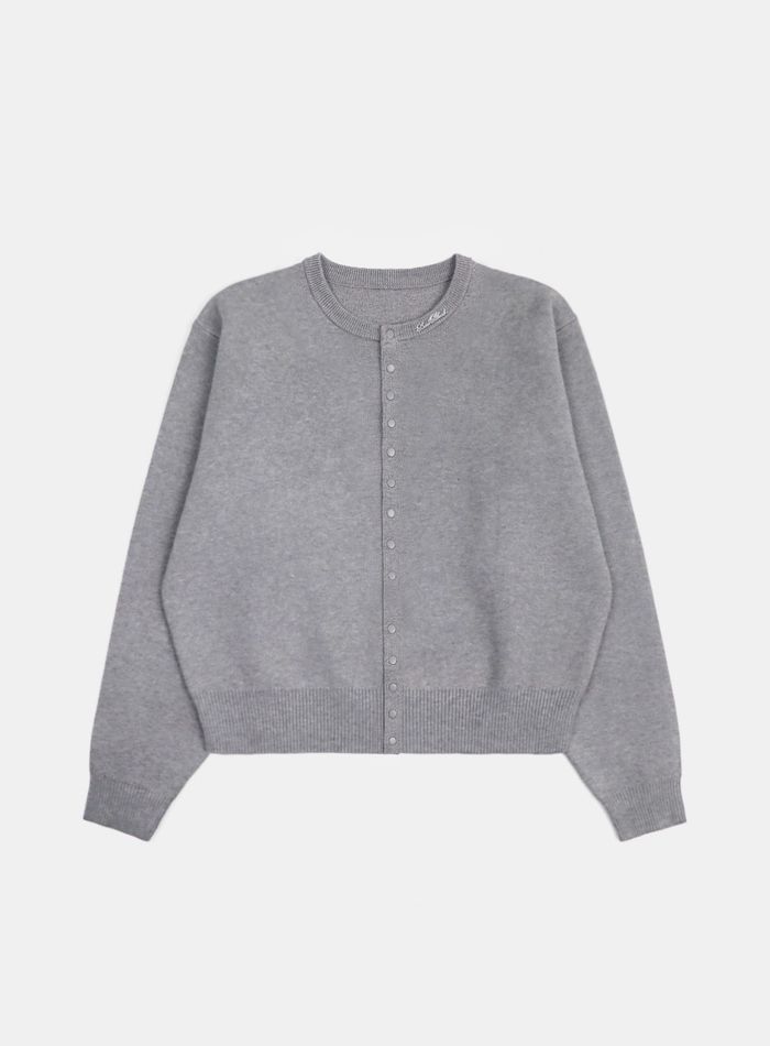  Heavyweight Button Up Cardigan - Cream -Copy