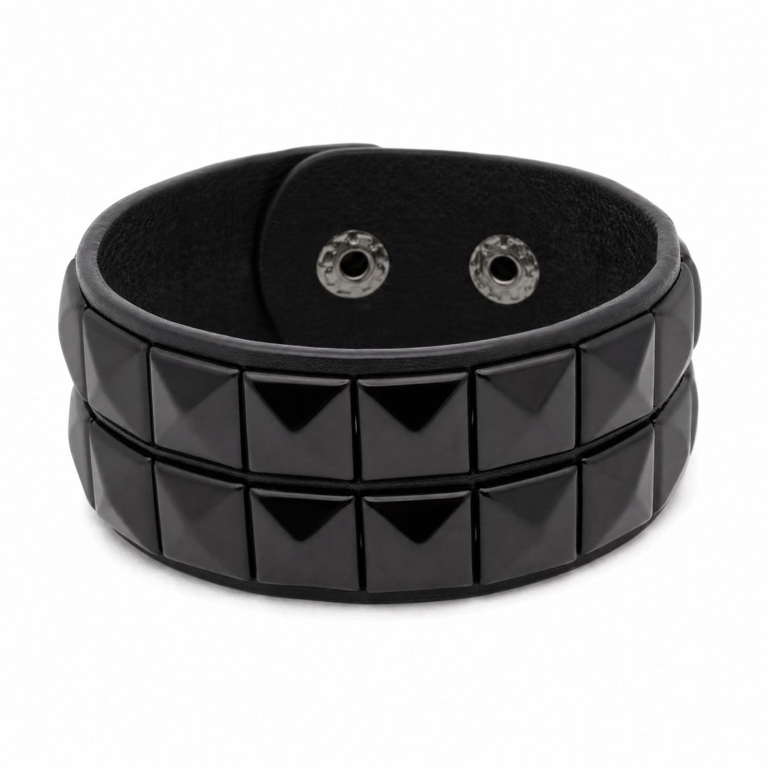 Black Double-Row Studded Cuff