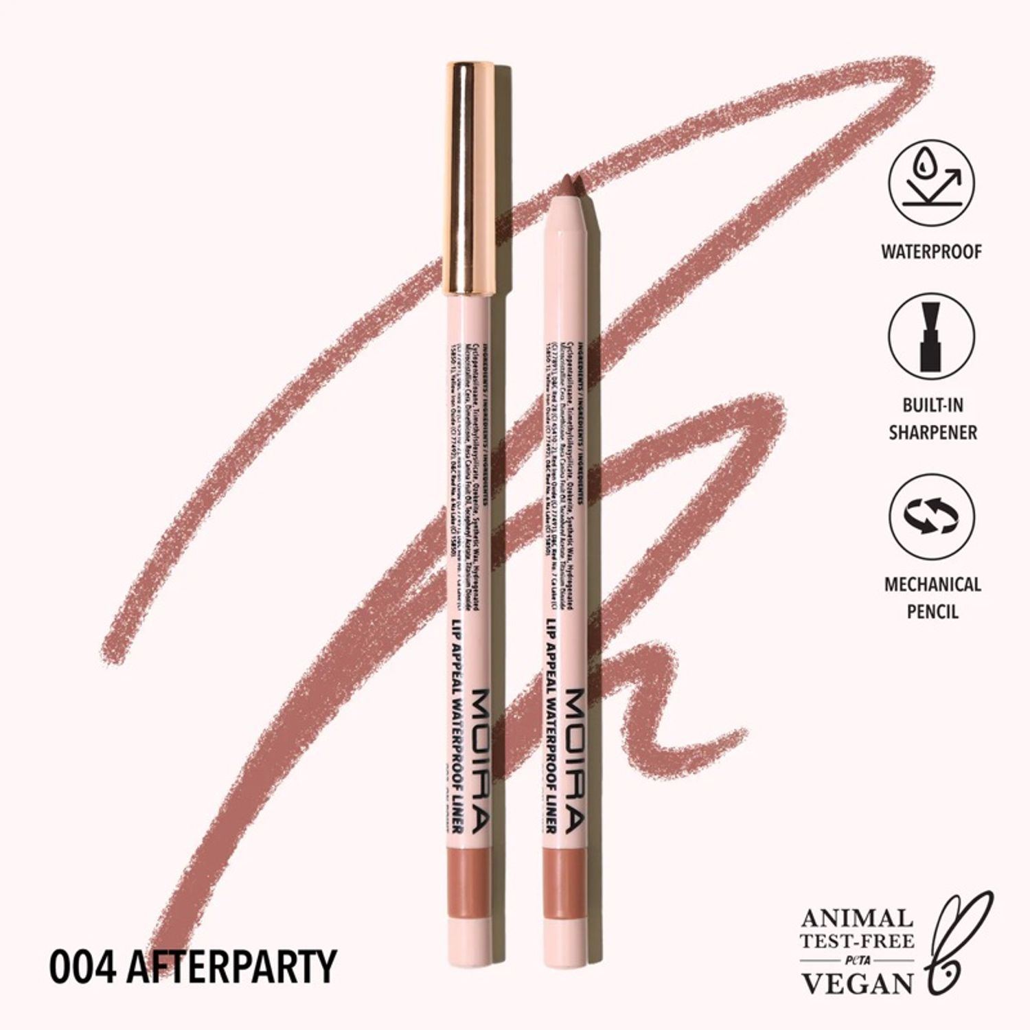 Moira lip appeal waterproof liner /004/ after party 