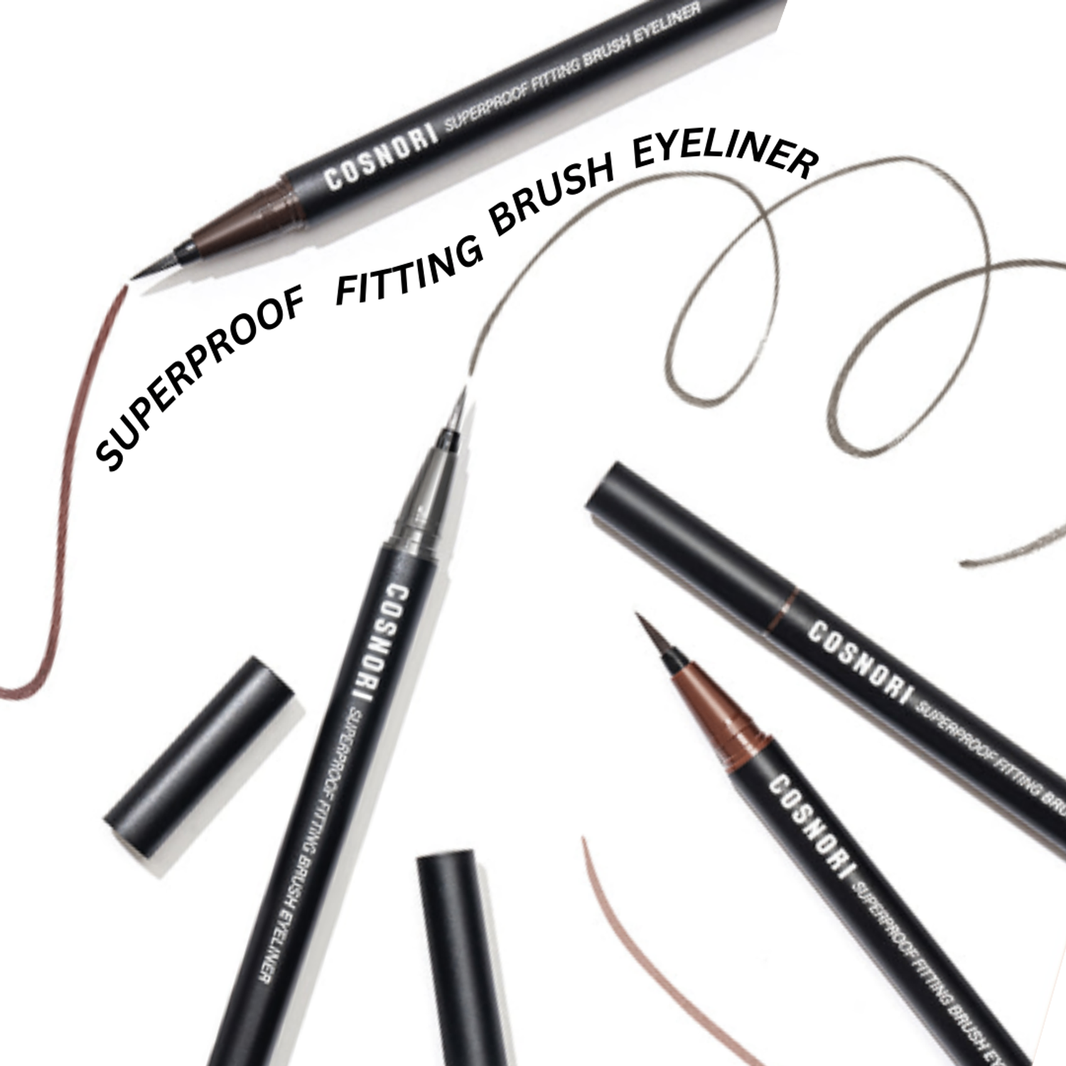 Superproof fitting brush eyeliner