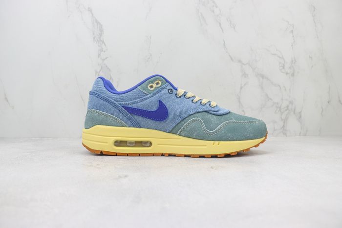 Nike Air Max 1 PRM Dirty Denim Deep Royal Blue Lemon Wash
