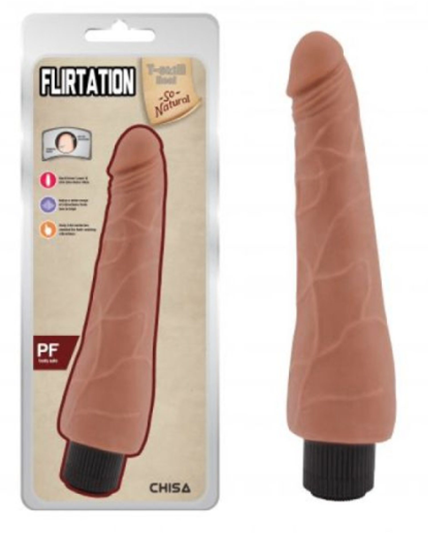 Classic Dildos Brand Chisa Novelties Vibrating Dildo Flirtation Latin  9.5 inch
