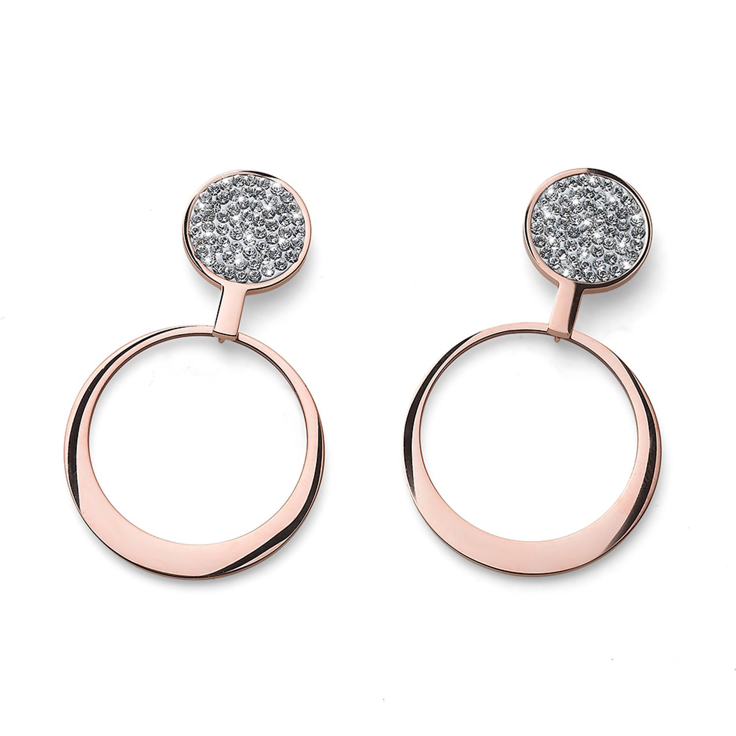 22911RG Ээмэг Cloud rosegold crystal