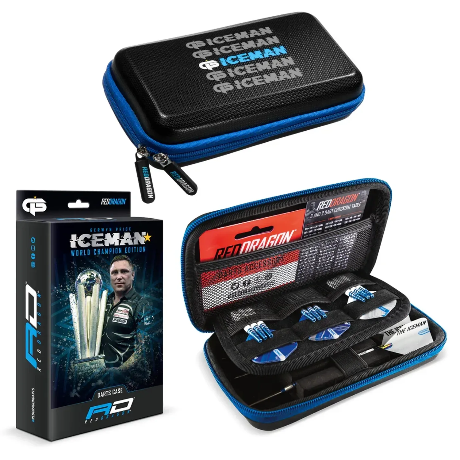 RED DRAGON ICEMAN DARTS   CASE 