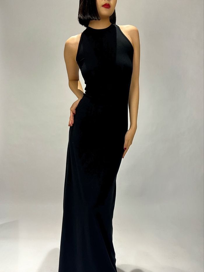 Halter neck maxi dress 