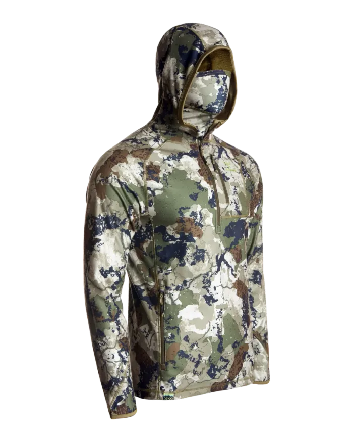 KINGS CAMO - 1/2 ZIP HOODIE W/FACE MASK